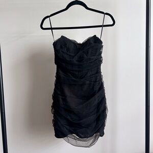 White Fox Corset Bodycon Strapless Mini Dress